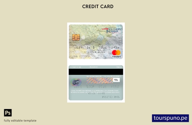 lista para imprimir plantilla de tarjeta mastercard del banco de la Universidad 